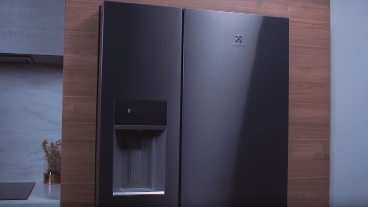 Dark Stainless &amp; Stainless Steel Fridge