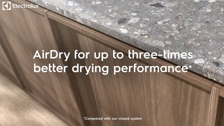 Up to 3x better drying with Electrolux AirDry*